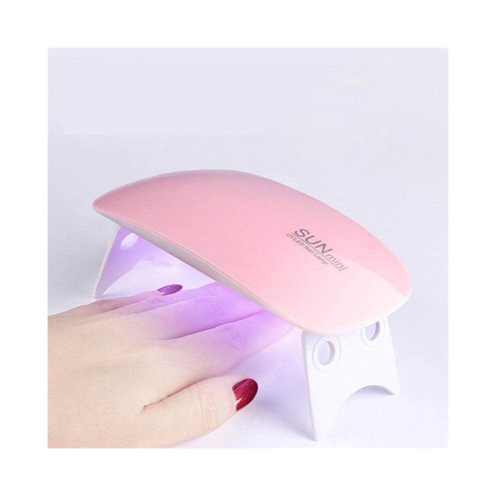 Black 6W Usb Portable Mini Nail Dryer Led Uv Lamp For Uv Gel Curing Gel Varnishes Lacquer Polish Manicure Machine Nail Art Tools