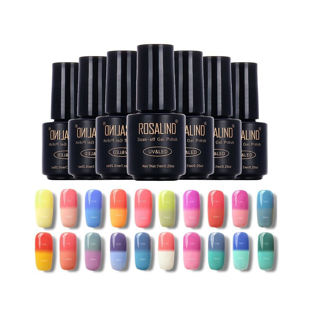 Black Rosalind 7Ml Temperature Color Change Nail Gel Polish Nail Art Decoration Primer Soak Off Safe Nail Gel Bottle Tslm1