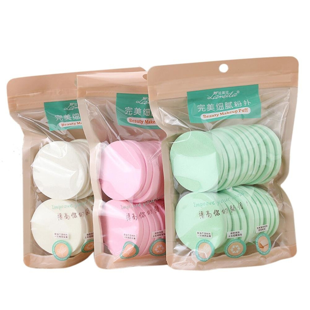 Black 20 Pcs Makeup Sponge Powder Puff Foundation Cosmetic Facial Sponges Soft Powder Puff For Beauty Tool Random Color