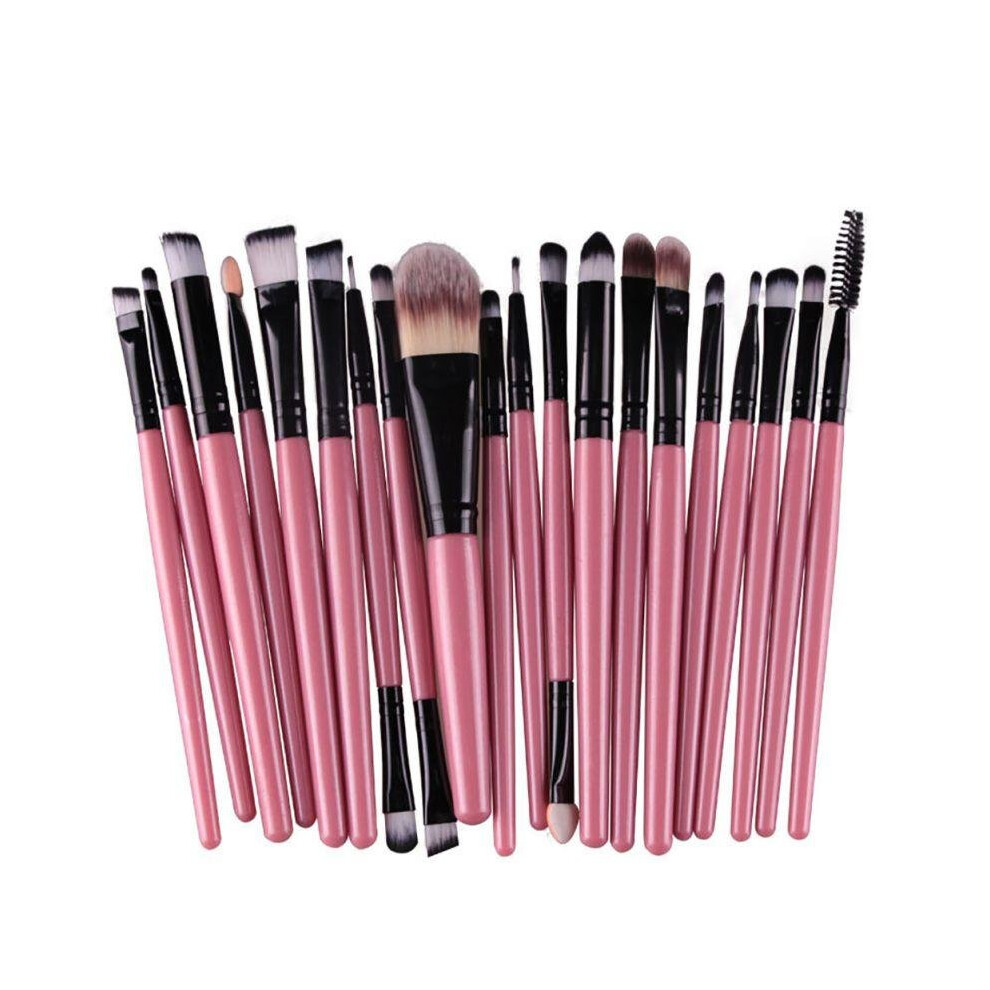 Black 20Pcs Make Up Powder Cosmetic Brushes Tools Eyeshadow Eyeliner Brush Set Pincel Maquiagem Makeup Brushes