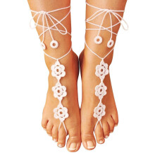 Women Girls Anklet Crochet Ankle Bracelet Sandals Anklet Foot Chain Ladies Gift 11#