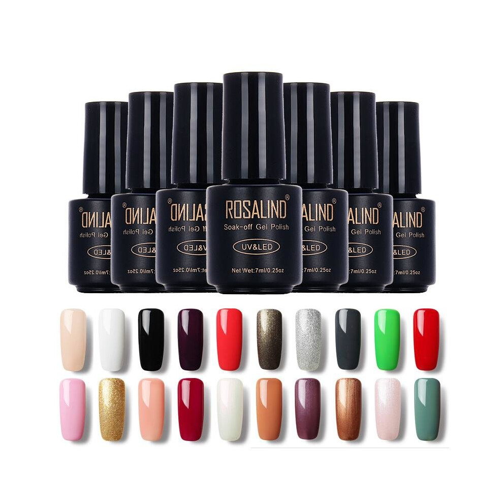 Black 7Ml Shimmer Glitter Brand Soak Off Nail Gel Polish Long Lasting Uv Led Lamp Gel Nailpolish Nails Art Tools