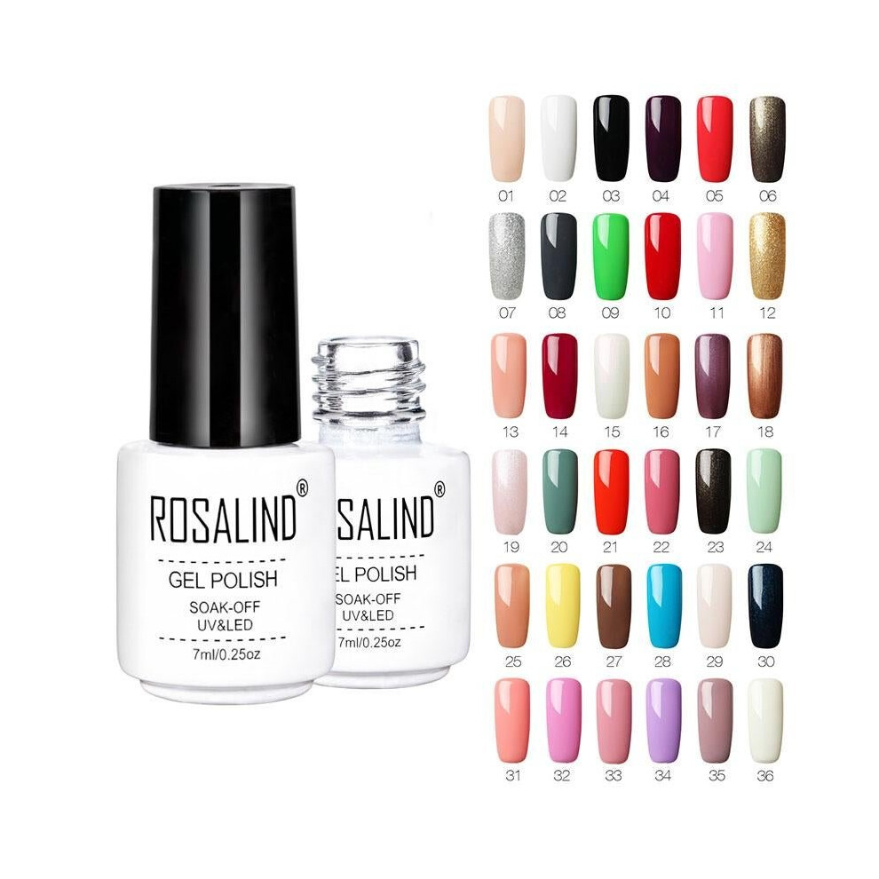 Fashion White Bottle 7ML Solid Color Series Gel Nail Polish UV LED Semi Permanent Lacquer Gel Varnish Color 10 colors