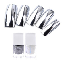 Misscheering Silver Mirror Nail Polish Base Coat Peel Off Metal Nail Varnish Metallic Manicure Nail Art Polish S520