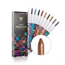 10pcs/box Waterproof Eye Pencil Cosmetic Glitter Shimmer Eye Makeup Eyeliner Pen