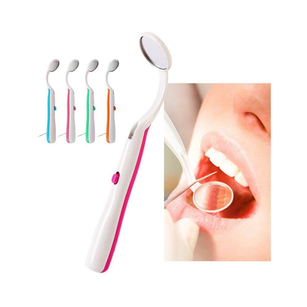 Black Oral Health Care Dental Mirror Bright Durable Dentist Mouth Mirrors With Led Light Reusable Random Color