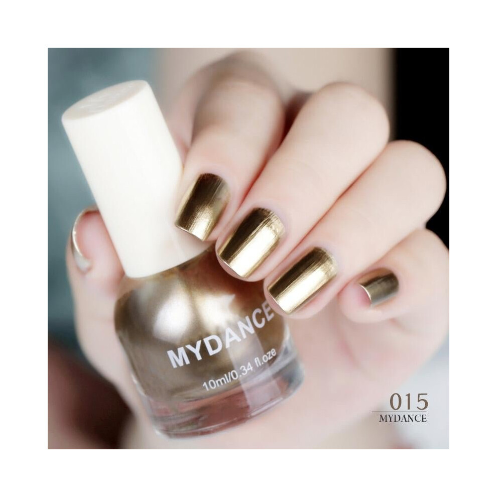 Black 10Ml Nail Polish Mirror Varnish Professional Nail Gel Polish Glitter Lacquer Silver Rose Gold Metal Nail Varnish