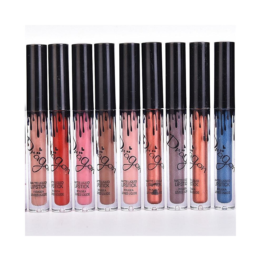 Black Brand Makeup Lipstick Lip Tattoo Makeup Long Lasting Pigment Nude Gold Metallic Lipgloss Matte Liquid Velvet Metal Lipstick