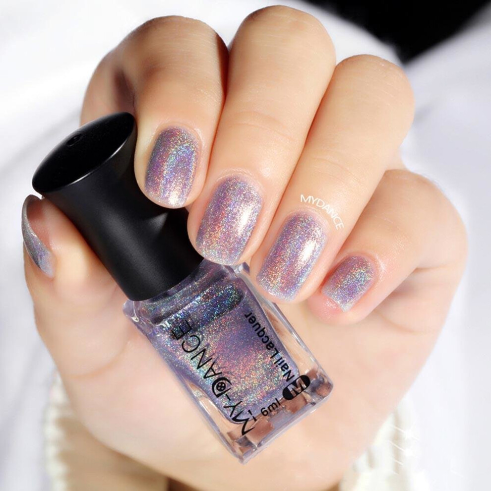 1pc 6ml 15colors New Diamond Laser Nail Polish Pretty Shiny mirror glitter Nail Art Holographic long-lasting Nail Polish