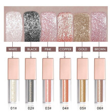 Brand Makeup Cosmetics Liquid Shimmer Eyeshadow Glitter Eye Shadow Pigments Waterproof Long Lasting maquiagem