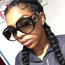 Luxury Italy Brand Designer Oversized Square Sunglasses Women Retro Round Pink Sun Glasses Female Gafas de Sol UV400 Shades