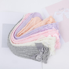 For 0-6 Years Children Knee Socks Candy Colors Baby Tights With Bows Toddler Girl Cotton  Tights Toddler Knee High Socks