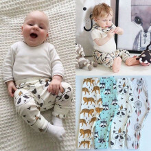 Kids PP Pants Baby Boys Girls Animal Pattern Loose Casual Leggings Harem Trousers Spring Autumn Clothing