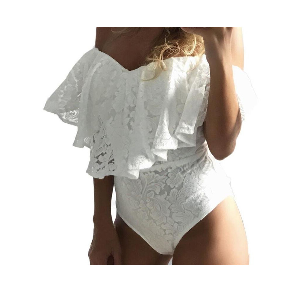 Summer Jumpsuit Women Draped Ruffle Short Sleeves Body White Bodysuits Women Sexy Rompers Overalls Combinaison Femme #DX2040-image-OPC-P52NXN2-NEW