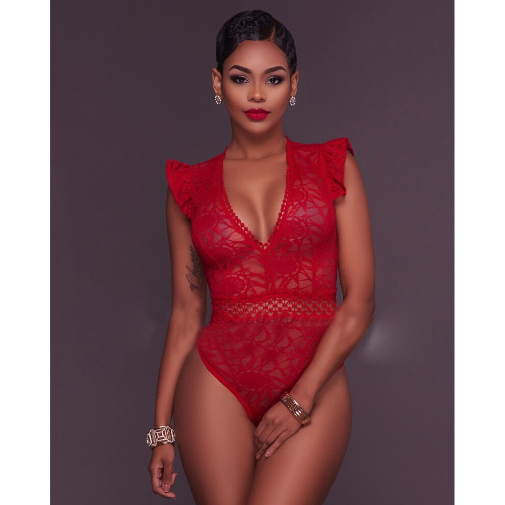 Misstyle Summer Lace Deep V Hollow Out Short Jumpsuit Women Sexy Rompers Casual Beach Sleeveless 2017 Jumpsuits Bodysuit-image-OPC-P52NXPX-NEW