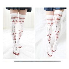 stockings socks up knees Lolita print little devil cosplay accessories Japanese stylefree shipping