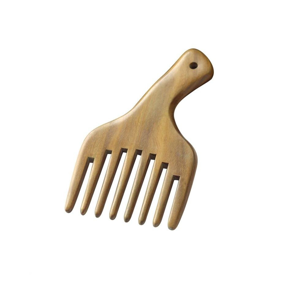 Unisex Black Comb Wooden Comb Hair Pick Wide Tooth Sandalwood Hair Comb