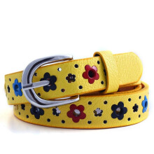 Girl Gift New Hollow butterfly flowers children boys girls lace belt Brand PU leather belts waistband