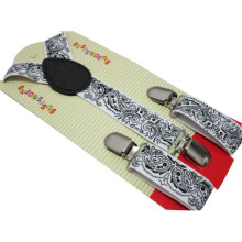 2017 New Fashion Children /Kids Adjustable Clip-on Black White Red Paisley Suspenders For Boys Girls