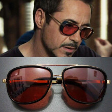 Tony Stark Iron Man Sunglasses Men Luxury Brand Eyewear Mirror Punk Sun Glasses Vintage Male Sunglasses Steampunk Oculos