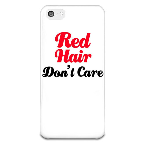 Red Hair Don\'t Care iPhone 5-5s Plastic Case