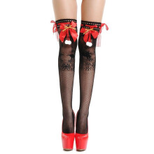 Hot Sale Women Pantyhose Sexy Stockings Bow Lace mesh Long Socks Fishnet High Belt Nylon Erotic Stockings Garter Knee socks