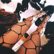 Women\'s Sexy Top Thigh-Highs Fishnet Stockings Sexy Lingerie Hot Garters Belt Set Underwear Open Crotch Panties SW049