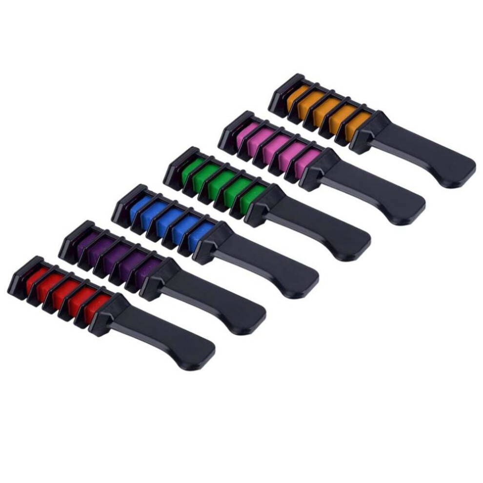 6PCS/SET Mini Disposable Personal Salon Use Hair Dye Comb Professional Crayons For Hair Color Chalk Hair Dyeing Tool