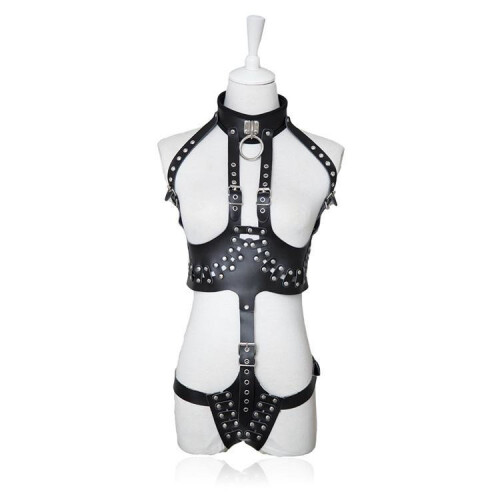 Body Harness Gothic Pole Dance Harness Belt Bust Halter For Women