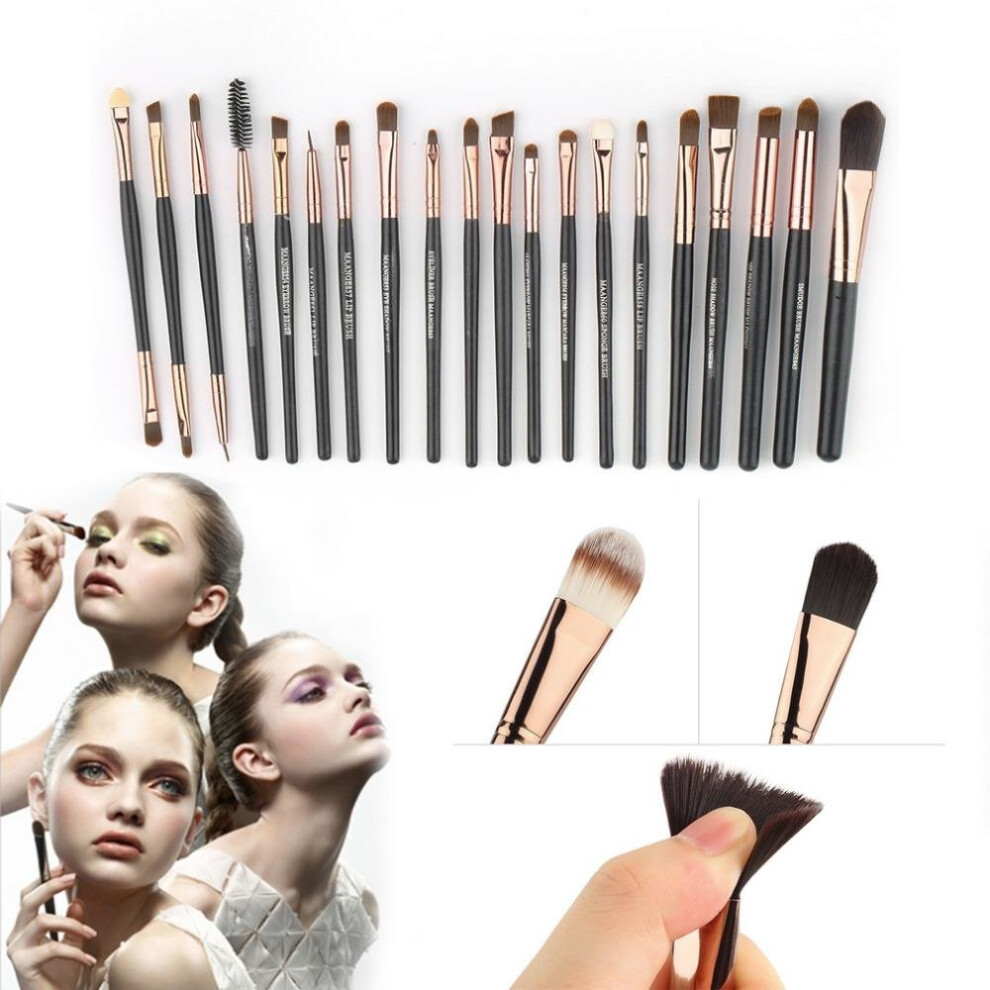 Black Eyeliner Lip Brand Make Up Brushes Set