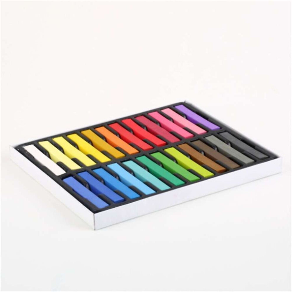 Black 24 Colors1set Hot Seach Square Hair Dye Non-Toxic Temporary Pastel Hair Color Chalk Pastel Hair Useful