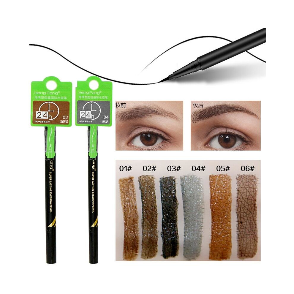 Black,Brown Makeup Eyes Tattoo Long Lasting Black Brown Eye Brow Pen Waterproof Makeup Liquid Eyebrow Pencils