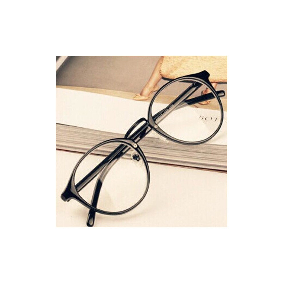 Black Men Women Nerd Glasses Clear Lens Eyewear Unisex Retro Eyeglasses Spectacles