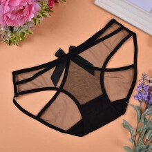 Sexy Fashion Bowknot See-through Panties Briefs Knickers Bikini Underwear BK