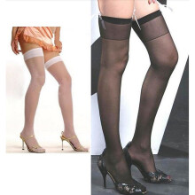 Sheer Female Stockings Women Hot Sexy Ladies Thigh High Stockings Women\'s Tights Black White 7919 Free Shipping Garter stocking