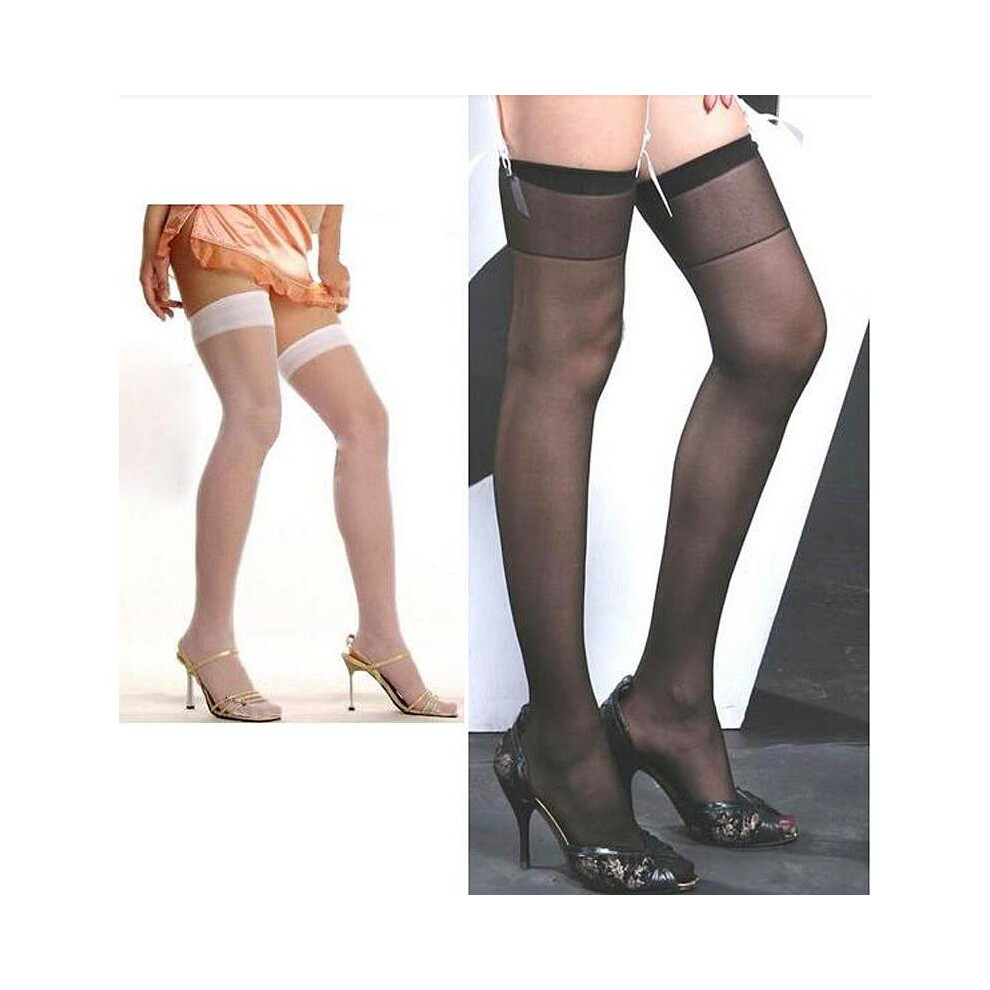 Sheer Female Stockings Women Hot Sexy Ladies Thigh High Stockings Women\'s Tights Black White 7919 Free Shipping Garter stocking
