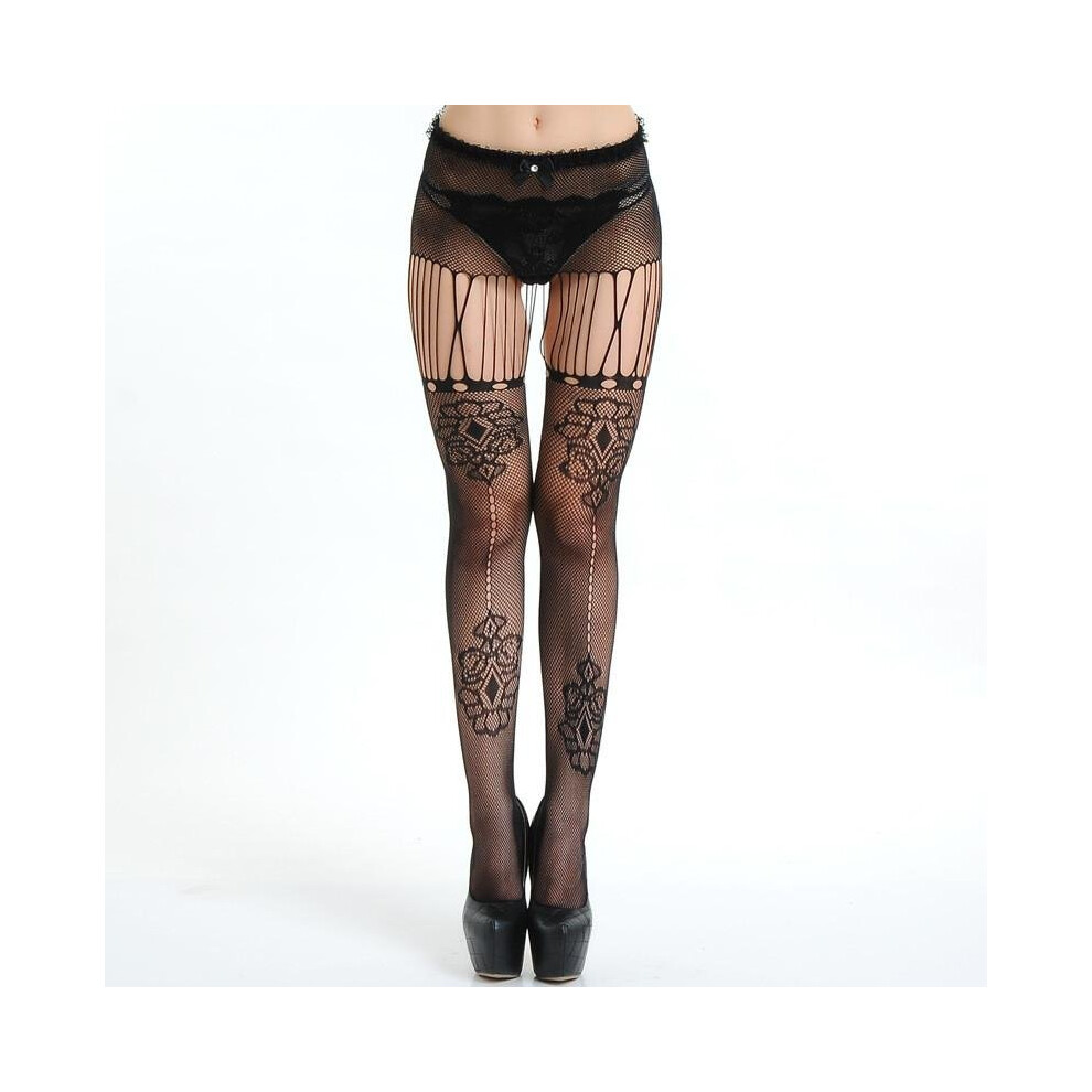 Women\'s Hollow Out Sexy Stockings Female Thigh High Stockings Nylon Pantyhose Garter Belt Top Thigh Stocking Over the Knee Socks