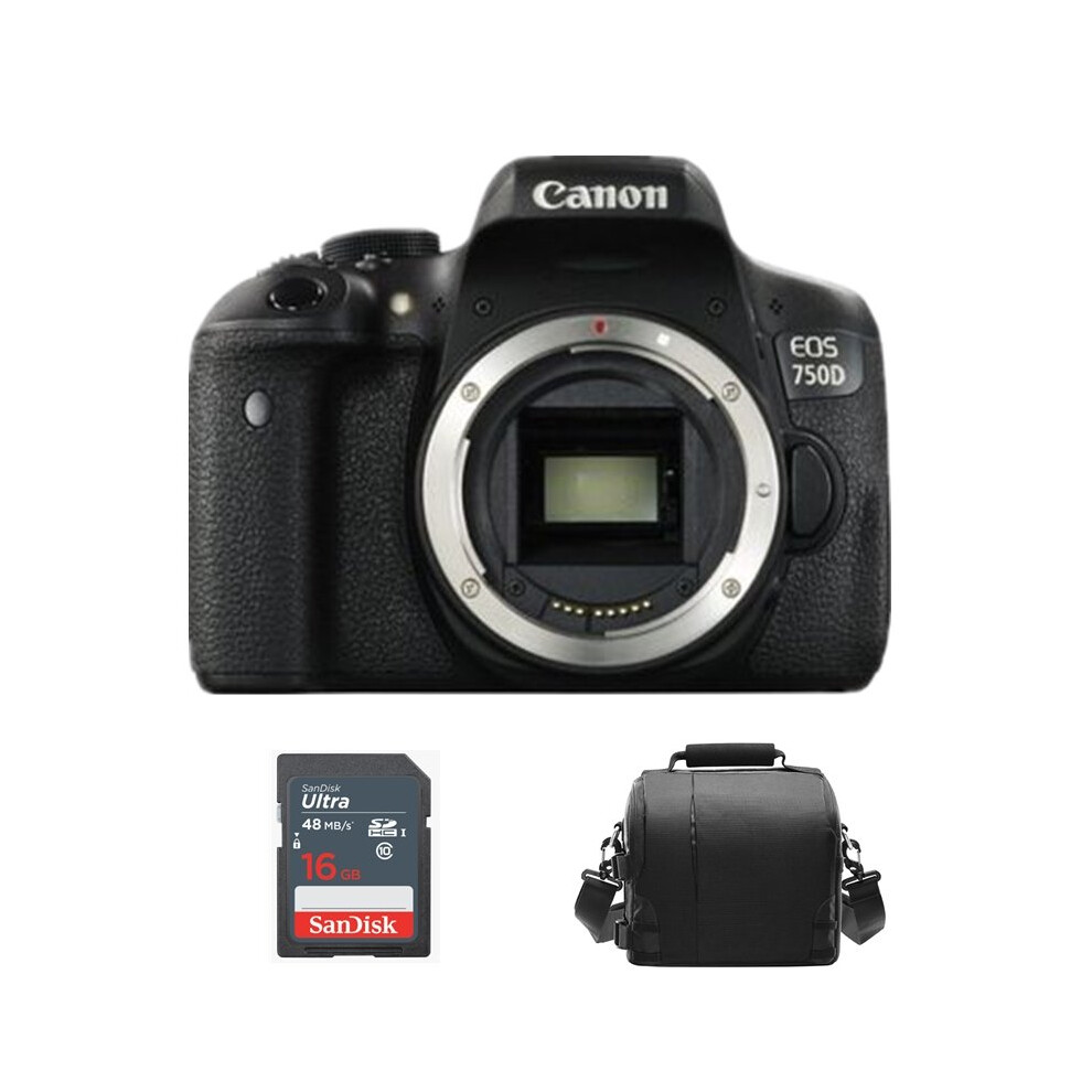 CANON EOS 750D Body + Bag+16gb SD card