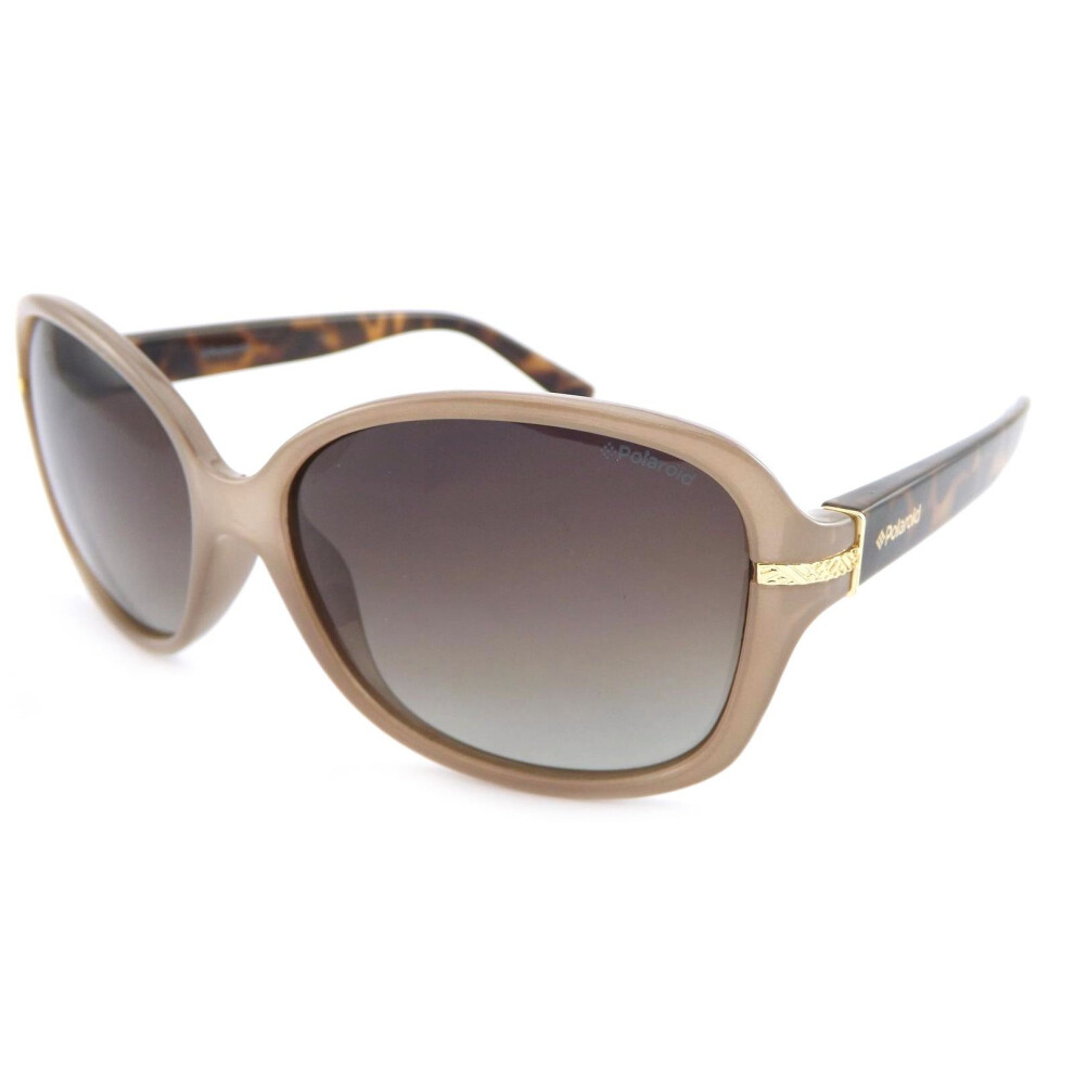 (Pearl Beige/ Brown Tortoise 10A) POLAROID Women's Polarized Sunglasses P8419