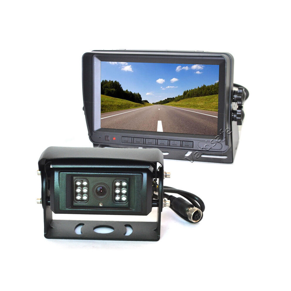 Motorized Shutter Reverse Backup Camera With Heater + 7 Inch Tft Lcd Monitor For Truck Bus Rv Trailer Caravan 8414745561818
