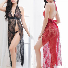 Lingerie Women Sexy Underwear Sleepwear Lace Dress G-string Set