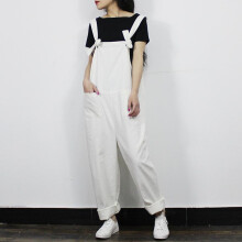 Pantalon Femme Summer Linen Pants Fluid Casual Bib Pants Plus Size Trousers Wide Leg Pants Female Loose Casual Pants S213