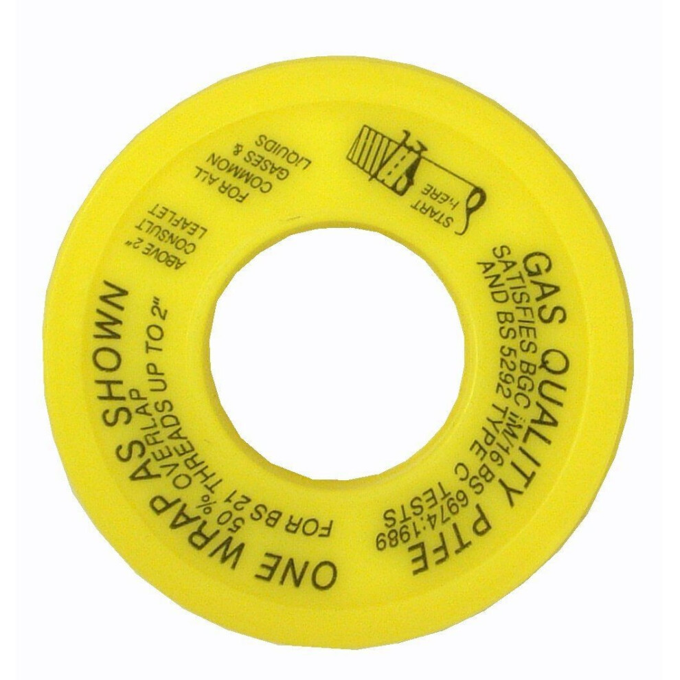 Gas Ptfe Thread Seal Tape - 5M X 12Mm 791429023021