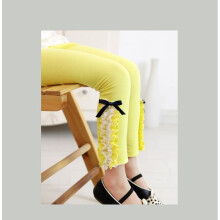 Bear Leader Dog spring children\'s clothing child legging female child elastic candy color lace decoration long trousers