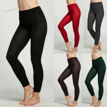 Fashion Women Full Length Slim Trousers Sexy Ladies\' Thick Footless Tights Warm Winter Slim Stretch Pants