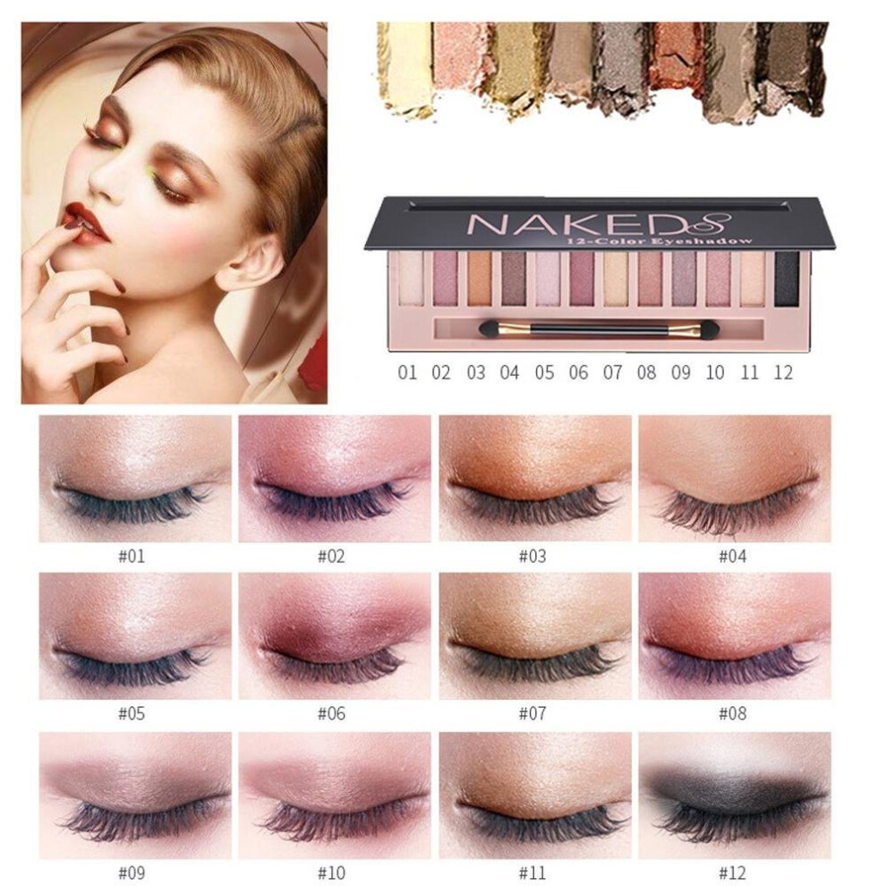 Cosmetic Makeup Shimmer Matte Naked 12 Colors Eyeshadow Palette Sombras-image-OPC-P52PGF8-NEW
