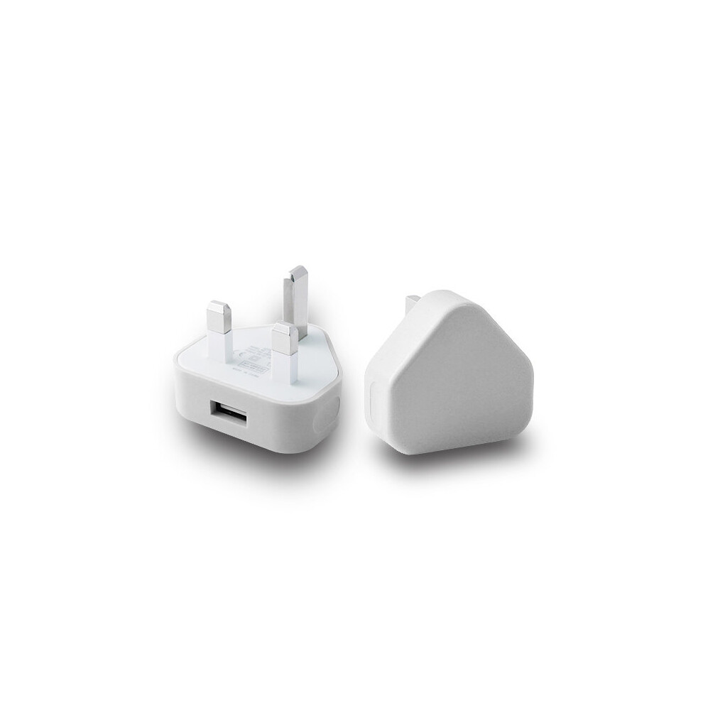 (White) Ameego UK USB Adapter Plug | UK USB Wall Charger