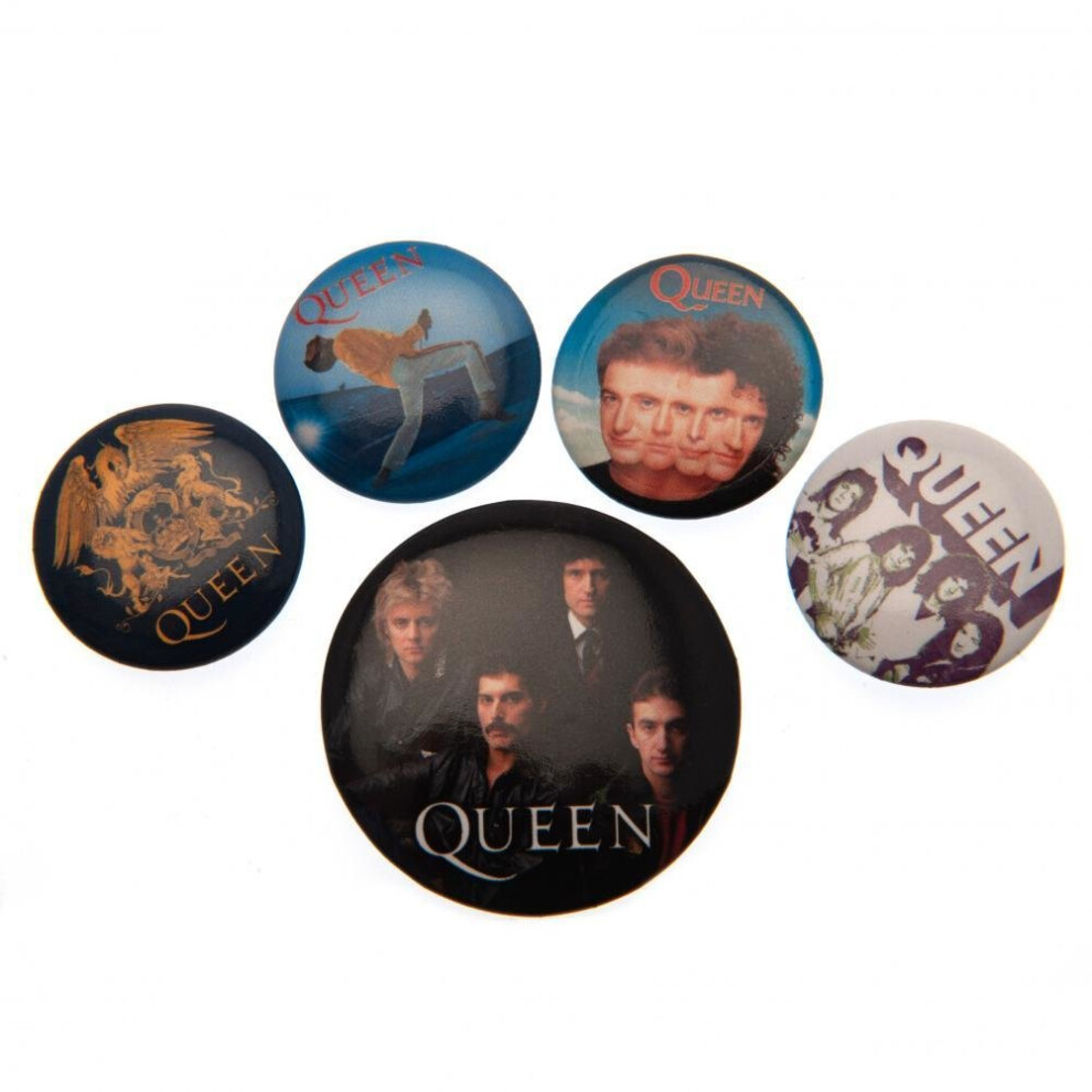 Queen Button Badge Set (Pack Of 5)