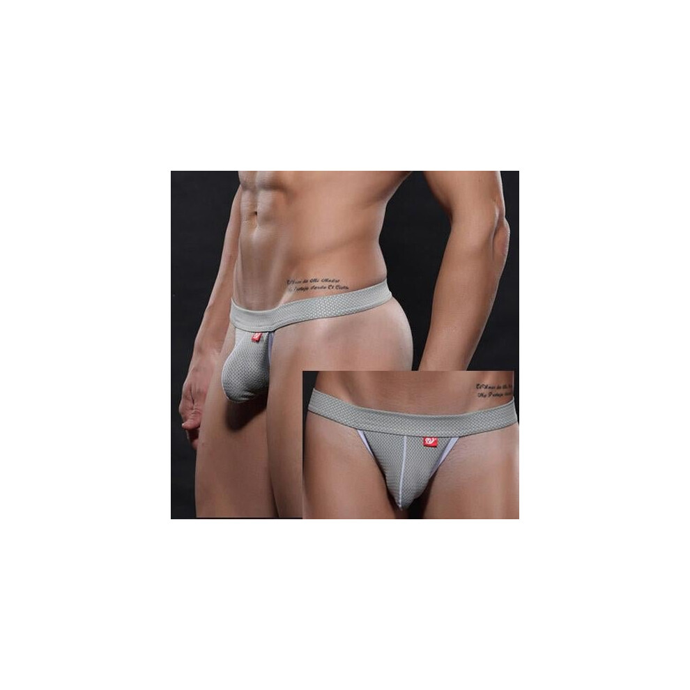 Erotic Men\'s Sexy Jockstrap gay men underwear mesh Thongs Thong breathing Briefs penis Pouch Jock Strap WJ
