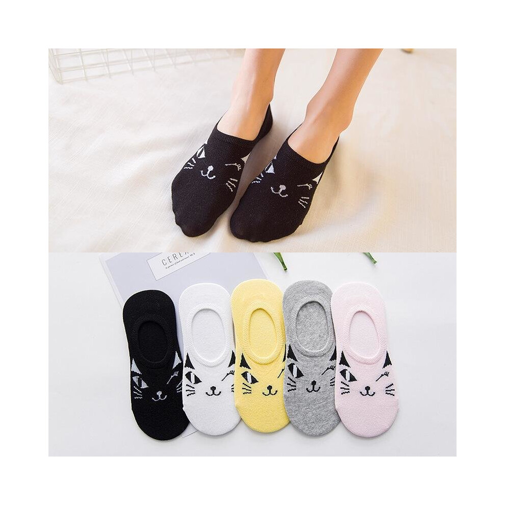 CAT summer comfortable cotton bamboo fiber girl women\'s socks ankle low female invisible color girl boy hosier 1pair=2pcs WS114